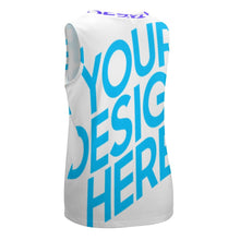 Charger l'image dans la galerie, Gilet tank top col rond ample femme YB personnalisé avec photo logo texte motif (impression d’image unique)