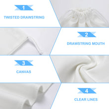 Charger l'image dans la galerie, Sac de rangement en toile avec cordon de serrage personnalisé avec photo texte (Impression recto-verso)