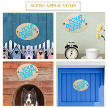 Charger l'image dans la galerie, Plaque de porte en bois (ovale) GY0903287 Personnalisé avec photo et prénom