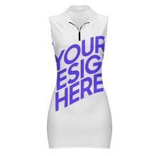 Charger l'image dans la galerie, Robe polo femme robe en jersey sans manches avec zip MSYX066 personnalisé avec photo texte prénom (conception une image)