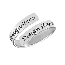 Charger l'image dans la galerie, Bague Ouverte "Wrap Ring" en Cuivre Plaqué Or / Or Rose J0017 Gravure Personnalisée avec Texte Lettres Nom