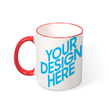 Charger l'image dans la galerie, Mug personnalisable céramique avec poignée et bord en couleur