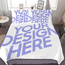 Charger l'image dans la galerie, Housse de couette ensemble trois pièces de literie personnalisée prénom et photo