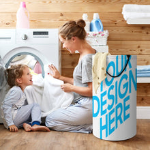 Charger l'image dans la galerie, Panier à linge pliable grande capacité personnalisé avec photo texte prénom