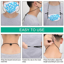 Charger l'image dans la galerie, Masque anti-poussière adulte avec lacets (avec filtre) personnalisé avec prénom logo photo motif texte
