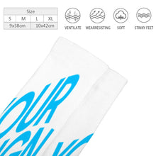 Charger l'image dans la galerie, Chaussettes longues en coton à fond noir FS0808003 Personnalisé