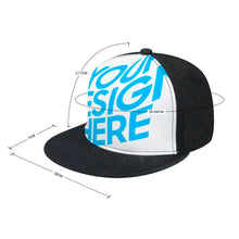 Charger l'image dans la galerie, FS0809009 Casquette de baseball personnalisée en caoutchouc plat noir pour adulte