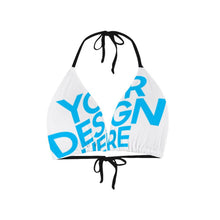 Charger l'image dans la galerie, Maillot de bain triangle deux pièces avec lacets femme SDS001 personnalisé avec motif photo logo texte