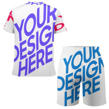 Charger l'image dans la galerie, Ensemble tee shirt short junior ado personnalisé avec photo texte motif logo