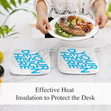 Charger l'image dans la galerie, Ensemble de porte-pot isolant (une paire) personnalisé avec prénom motif photo logo texte