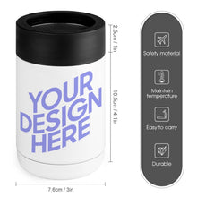 Charger l'image dans la galerie, Refroidisseur de canettes acier inoxydable personnalisée avec texte prénom logo photo