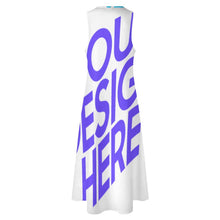 Charger l'image dans la galerie, Grande taille femmes maxi robe longue sans manches GQ personnalisé avec photos motif texte logo (conception multi-images)