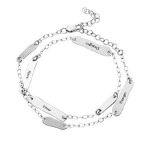 Charger l'image dans la galerie, Bracelet de cheville bracelet S0021 gravure personnalisé avec texte prénom