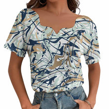 Charger l'image dans la galerie, Impression d'image unique T-shirt BBT manches courtes irreguliers personnalisé avec photo logo texte motif