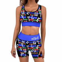 Charger l'image dans la galerie, Ensemble top et short / Tenues de yoga sans manches pour femme ABTZ personnalisé avec photo logo texte motif