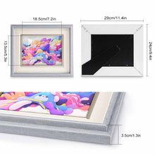 Charger l'image dans la galerie, Cadre photo en bois Naturel (version horizontale) personnalisé avec photo logo texte motif