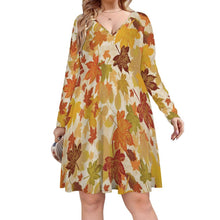 Charger l'image dans la galerie, Impression des multi-images Grande taille Robe personnalisée Femme à manches longues / Robe personnalisable col V B829 impression avec prénom photo logo