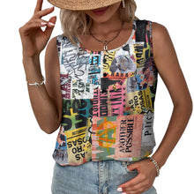 Charger l'image dans la galerie, Impression d’image unique Gilet sans manche col rond femme BCT personnalisé avec image logo texte motif