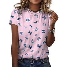 Charger l'image dans la galerie, T-shirt tee shirt femme en coton ay001 personnalisé avec photo logo texte motif (impression d'image unique)