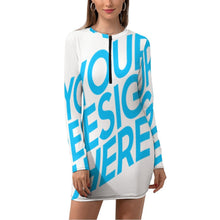 Charger l'image dans la galerie, Robe moulante courte chic avec bras complet NZ017 femmes personnalisée avec photo texte