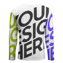 Charger l'image dans la galerie, Sweatshirt chemise tee shirt à manches longues homme avec poche ELREV2 personnalisé avec photo logo texte motif (Impression des multi-images)
