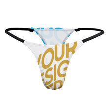 Charger l'image dans la galerie, String slip femme sexy charmant D42 personnalisé avec photo motif logo texte (impression des multi-images)