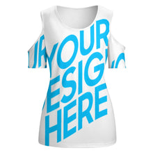 Charger l'image dans la galerie, Tee shirt à manches courtes et épaules dénudées femme grande taille ACT personnalisé avec photo motif logo texte (impression d'image unique)