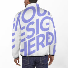 Charger l'image dans la galerie, Sweat à capuche ample d'hiver avec boutons col montant homme personnalisée avec photo texte motif logo (impression complète Une Image)