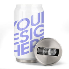 Charger l'image dans la galerie, Bouteille d'eau en Cola / Gobelet à paille personnalisée de plusieurs images avec texte et logo photo