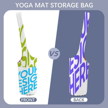 Charger l'image dans la galerie, Sac de rangement pour tapis de yoga en toile pliable personnalisé avec photo texte prénom (conception multi-images)