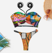 Charger l'image dans la galerie, 2023 femme sexy ensemble 2 pièces bikini maillot de bain avec bretelles décoratives personnalisé avec photos motif texte (conception multi-images)