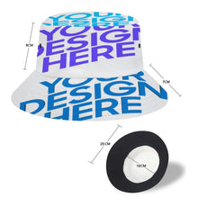 Charger l'image dans la galerie, Chapeau de pêcheur / chapeau bob homme femme chic tendance avec cinq images personnalisé avec photo logo texte motif