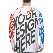Charger l'image dans la galerie, Chemise de protection UV pour hommes à manches longues chemise de protection solaire à séchage rapide avec chapeau de soleil NZ145 personnalisé avec texte de motif photo (conception multi-images)
