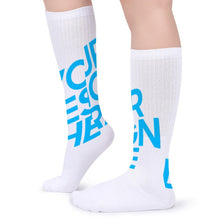 Charger l'image dans la galerie, Chaussettes longues respirantes anti transpiration personnalisées avec photo motif logo texte