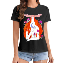 Charger l'image dans la galerie, T-shirt tee shirt en coton à manches courtes femme tendance personnalisé avec photo motif logo image texte (impression recto verso)