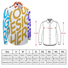 Charger l'image dans la galerie, Chemise à manches longues grande taille homme 3M38 personnalisée avec photo logo motif texte (impression des multi-images)