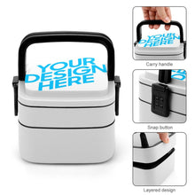 Charger l'image dans la galerie, Boîte à bento / boîte repas double couche personnalisée avec photo motif logo texte