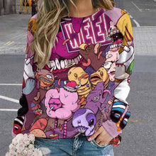 Charger l'image dans la galerie, Sweatshirt col rond  femme / Sweat manche raglan RHDEC2 personnalisé avec photo logo texte motif