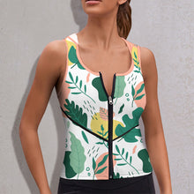 Charger l'image dans la galerie, Gilet à capuche de sport avec fermeture éclair femme / Soutiens gorge de sport running B772 personnalisée de plusieurs images avec texte et logo photo