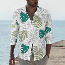 Charger l'image dans la galerie, Chemise à manches longues à revers décontracté avec poches pour hommes AY007 personnalisé avec photo logo texte motif (Impression d'image unique)