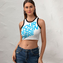 Charger l'image dans la galerie, Débardeur court dos nageur crop top en col rond femme NZ107 personnalisé avec photo logo motif texte