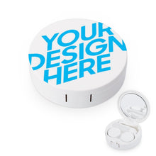 Charger l'image dans la galerie, Étui à lentilles de contact rond en plastique personnalisé avec photo motif logo texte
