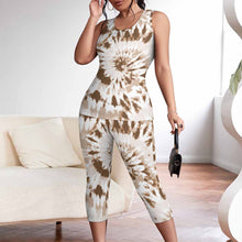 Charger l'image dans la galerie, Impression d’image unique Débardeur Short Costume / Ensemble moulant deux pièces pour femme PTZ Personnalisé avec image et photo