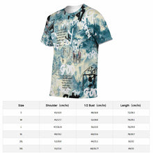 Charger l'image dans la galerie, T-shirt tee shirt manches courtes entièrement imprimé pour hommes personnalisé avec photo et texte