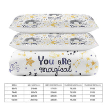 Charger l'image dans la galerie, Housse de couette ensemble trois pièces de literie personnalisée prénom et photo