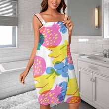 Charger l'image dans la galerie, Peignoir de bain sans manches en flanellefemme B120 personnalisé avec photo logo texte motif