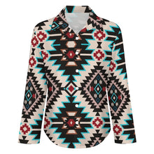 Charger l'image dans la galerie, Chemise blouse femme chic à manches longues femme B648 personnalisé avec photo logo texte motif (impression des multi-images)