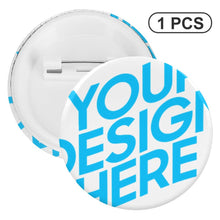 Charger l'image dans la galerie, Badge circle fer blanc personnalisé avec prénom motif texte