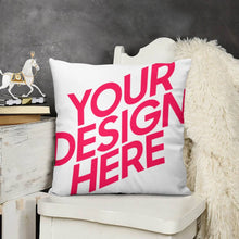Charger l'image dans la galerie, Taie d'oreiller en peluche imprimé double face, pack de 4 pièces personnalisé avec photo texte prénom