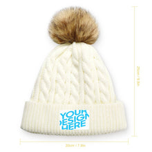 Charger l'image dans la galerie, Bonnet tricoté pour bébé en laine personnalisé avec logo photo motif texte